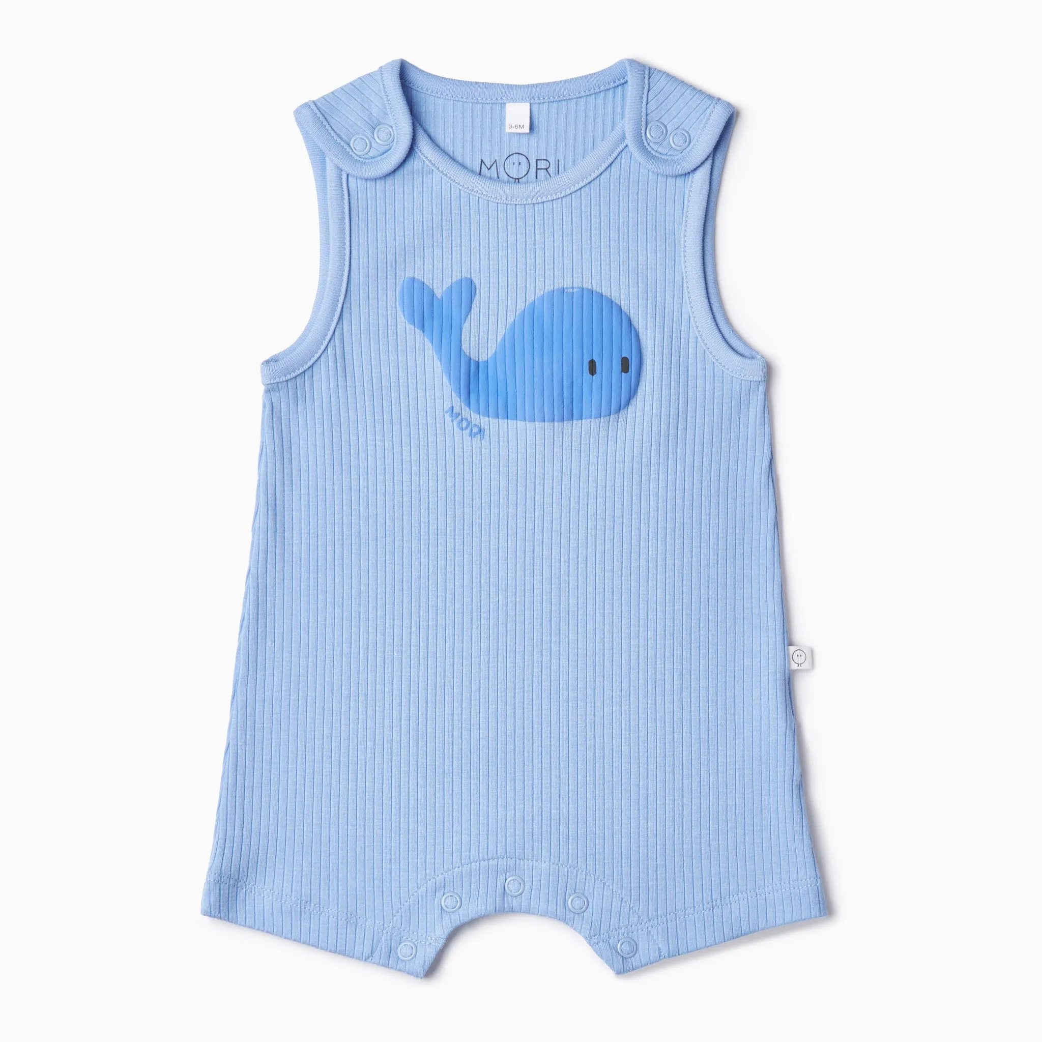 Whale Ribbed Beach Romper