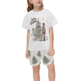 White Christmas Nutcracker Matching Shirt and Short Sets