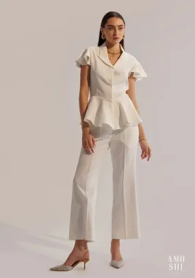 White Classic Formal Co-ord set for women Office meeting