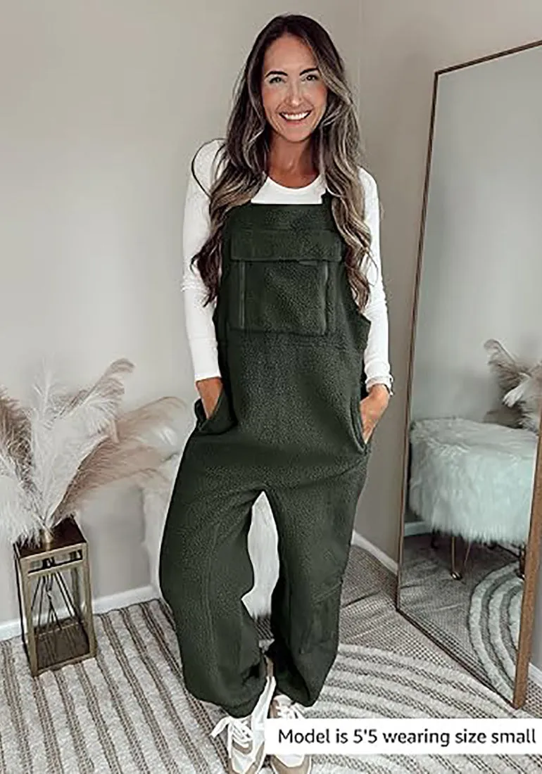 Women's Casual Adjustable Strap Overall Wide Leg Sport Polyster Fashion