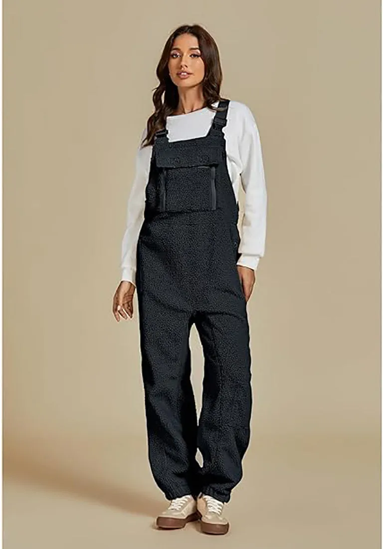 Women's Casual Adjustable Strap Overall Wide Leg Sport Polyster Fashion