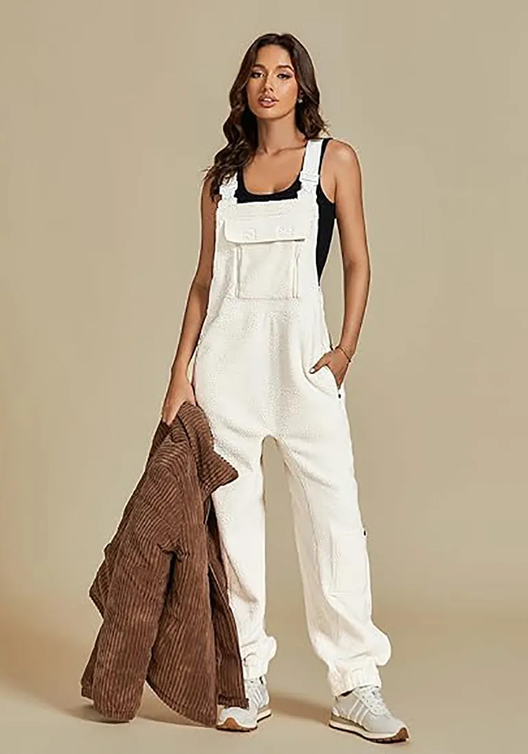 Women's Casual Adjustable Strap Overall Wide Leg Sport Polyster Fashion