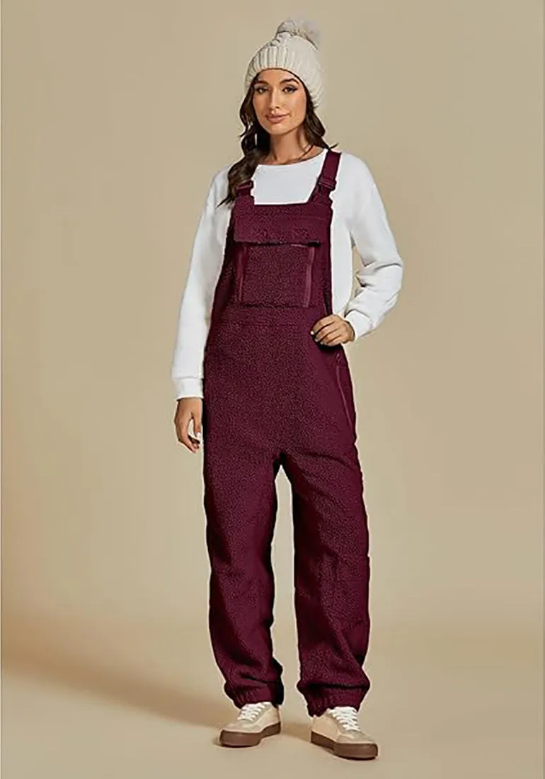 Women's Casual Adjustable Strap Overall Wide Leg Sport Polyster Fashion