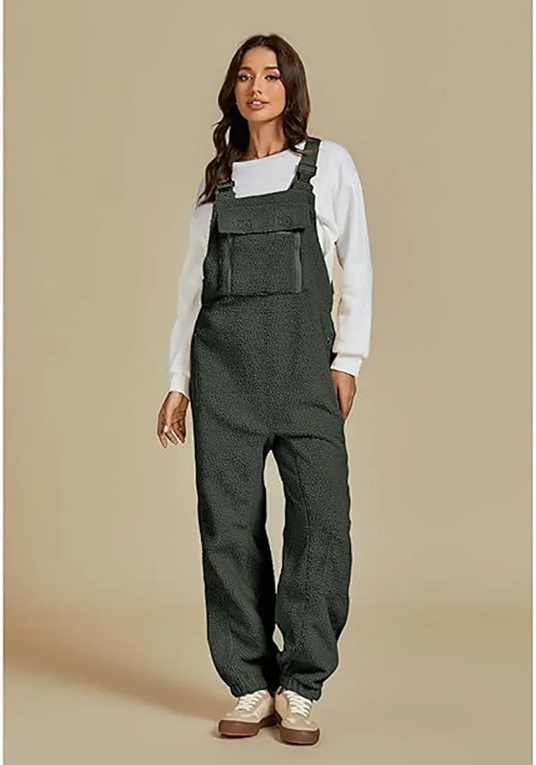 Women's Casual Adjustable Strap Overall Wide Leg Sport Polyster Fashion