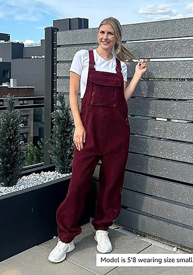 Women's Casual Adjustable Strap Overall Wide Leg Sport Polyster Fashion