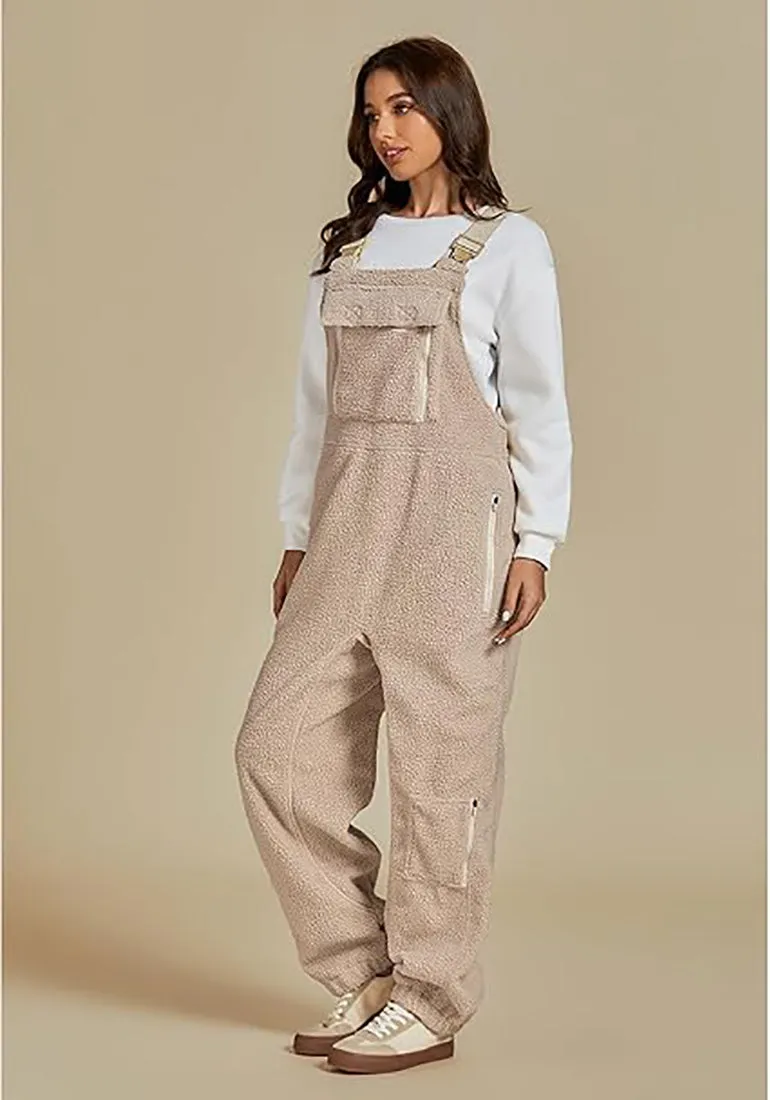 Women's Casual Adjustable Strap Overall Wide Leg Sport Polyster Fashion