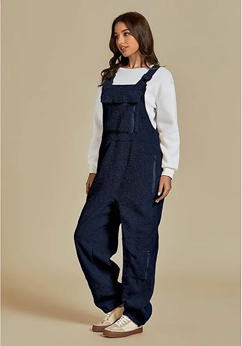 Women's Casual Adjustable Strap Overall Wide Leg Sport Polyster Fashion