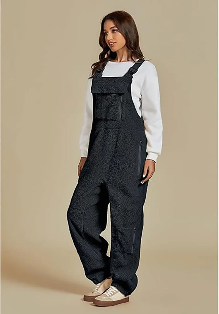 Women's Casual Adjustable Strap Overall Wide Leg Sport Polyster Fashion