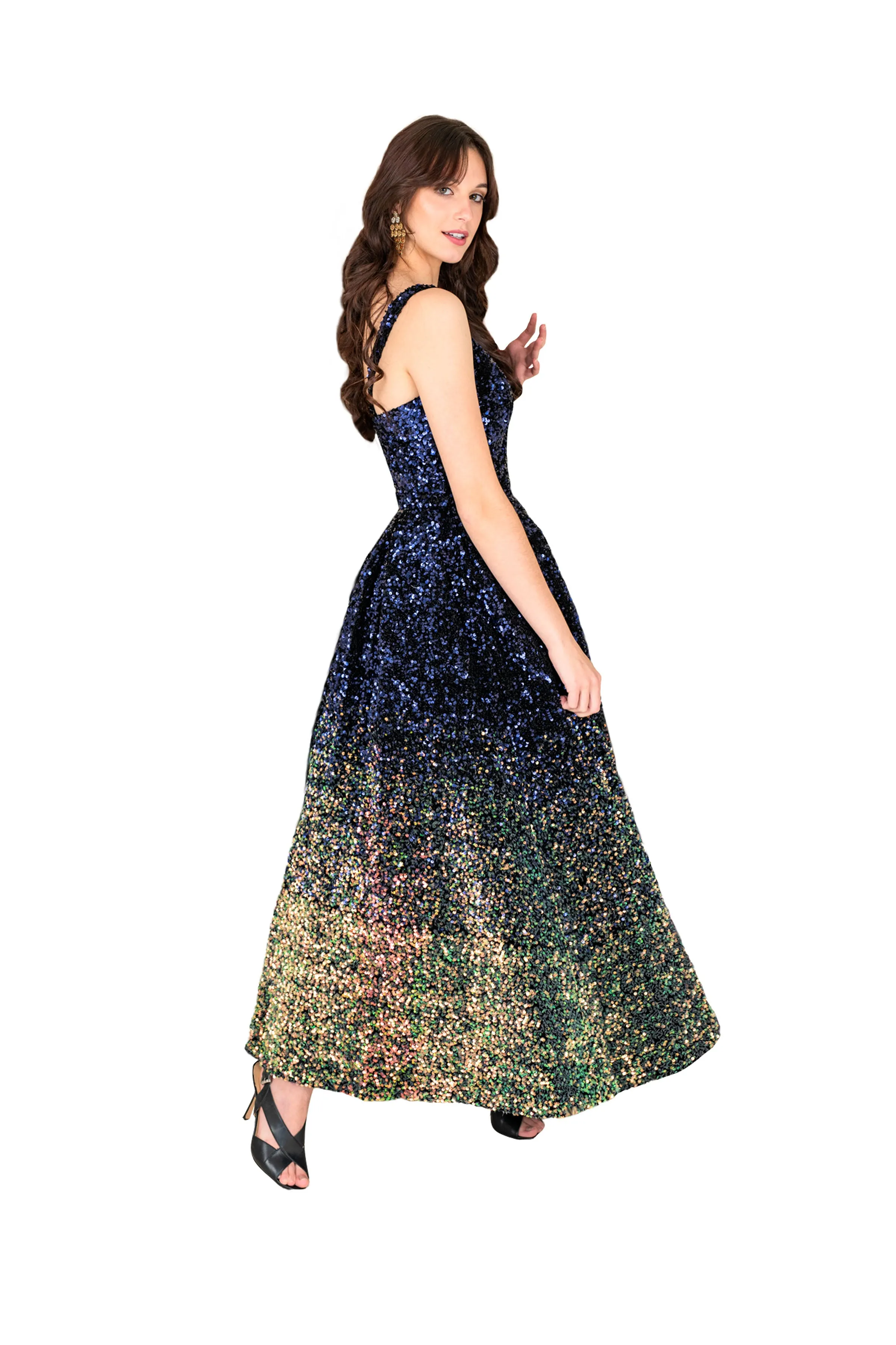 Women's Sequins Straps Dress